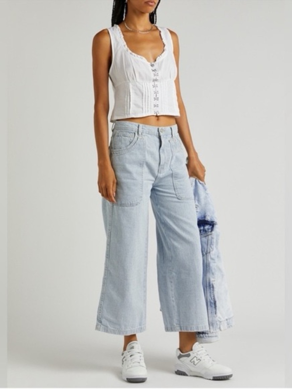 Free People We The Free Piper Mid-Rise Crop Wide-Leg Jeans